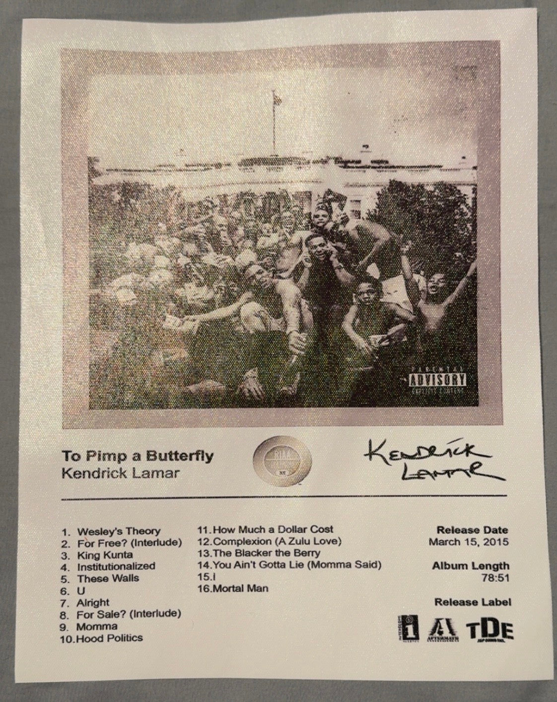 Kendrick Lamar Album Cover Posters 6pc